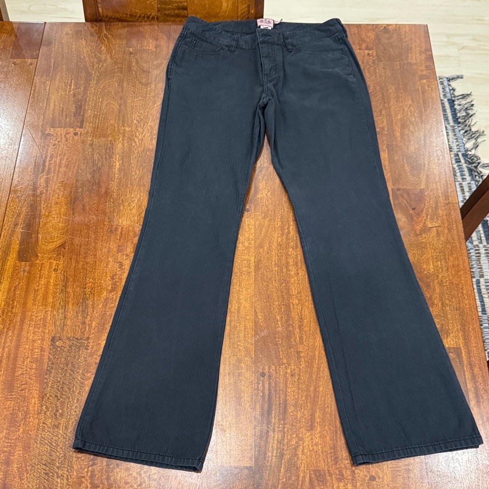 Y2K Juicy Couture Black Flared Bootcut Mid to Low Rise Pants